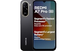 REDMI A7 Pro 5G (Black, 4GB RAM,128GB Storage) | Segment's Fastest Processor | Segment's Largest Battery | Segment's Largest