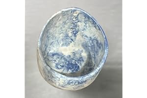 Fnaekier Pottery he-rb Stripper Bowl, 2025 New Leafy Vegetable Stripping Tool - Leafy Greens Leaves Removal Bowl with 4 Holes, Handmade he-rb Stripper Tool for Dishwasher and Microwave