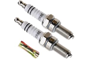 Amazleer 2 Zündkerzen CR8E für Motorrad, Hochleistungs-Motorradzündkerze, geeignet für die meisten 125ccm und größere Modelle (2)