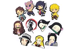 FANCICO Adornos de zapatos de anime de dibujos animados para adolescentes, bonitos adornos para zapatos, pulseras, zuecos, sandalias, regalos de fiesta para adultos.