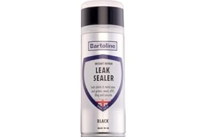 Bartoline Leak Sealer Black 400ml – Premium Waterproof Spray Sealant for Instant Repairs Seals Pipes, Gutters, Wood, uPVC, Concrete Weatherproof, DurableandOverpaintable