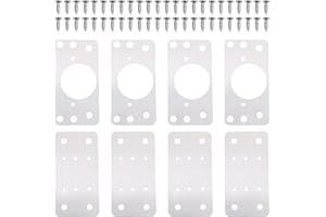 NOVSTUF 8 Plaques Réparation Charnières Meubles, Fixation Vis Renforcement Portes Armoires Cuisines Étagères