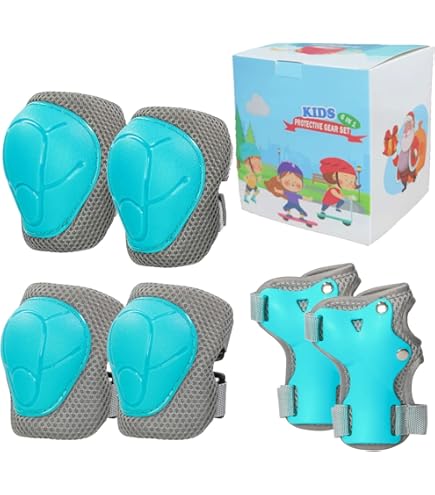 Kit De Protection Roller Enfant - LEYTN - Blue - Genouillères