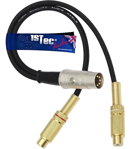 QUAD PREMIUM AUX Eingang Kabel 5 Pin Din Sich Doppelt Phono Rca