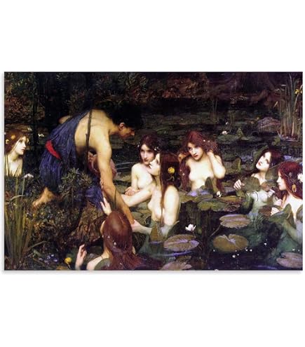 Federa Cuscino 30x50 Cm – Miranda Da La Tempesta Di John W. Waterhouse – Tessuto Tela, Preraffaellismo - Foto 3