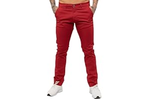 989Zé ENZO Pantalon chino slim fit stretch pour homme