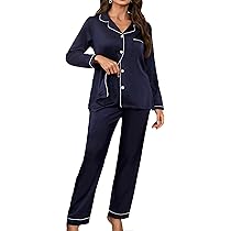 Pigiama Donna JSTHHTT Pyjama Femme Satin Soie Ensemble Manches