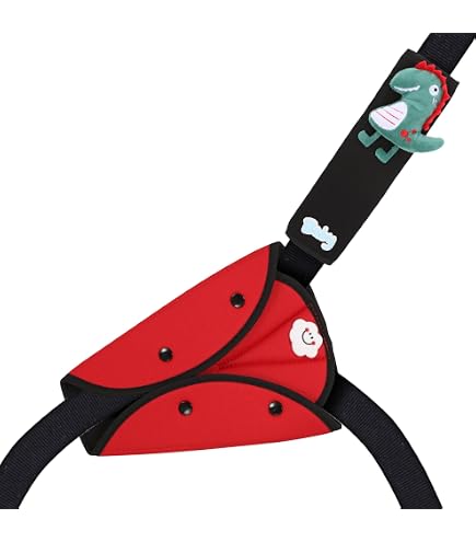Breast & Chest Buddy Seatbelt Cushion - Charcoal With Red Heart For Post-Surgery Comfort & Protection