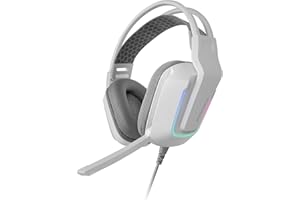 Mars Gaming MH-STRIKE, Auriculares Gaming FRGB Rainbow, Diseño Ergonómico, Drivers Neodimio 50mm, Micrófono Plegable, Controles Integrados, Almohadillas Air, Diadema Ajustable, Multiplataforma, Blanco
