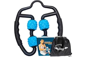 STRONG FIT N TONE Foam Roller Deep Tissue Massager | Myofascial Massage Tools with Drawstring Gym Bag | Muscle Roller for Legs | Fit Roller Pro, High Density Foam Trigger Point Leg Circulation Massager