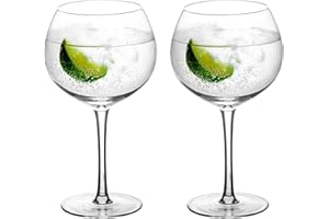 Amisglass Bicchieri Gin Tonic e Cocktail, Set 2 Pezzi Calici da Gin e Tonic, Bicchieri Copa de Balon in Vetro Cristallo Premium, 100% Senza Piombo - 700 ml