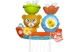 BDBFDFY Giochi Bagnetto Neonato, Giochi Vasca da Bagno Bambini,Giochi Bagnetto Neonato 1 2 3 4 Anni,Bambini Giochi da Bagnetto con Ventosa,Regalo per Ragazzi e Ragazze (A)