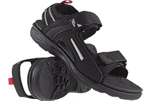 PEAK VALLEY Boys Sandals Kids Open Toe Sandals Outdoor Sports Double Strap Touch Fastening Flat Shoes Summer Beach Pool Slider Shoes