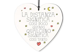 Dorothy Spring La Distanza Significa Ispiratrice Cartello da Appendere a Forma di Cuore in Legno, Segno Decorativo Idea Regalo per Una Persona Speciale 10cm x10cm