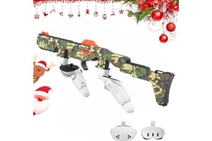 Tyasoleil VR Accessories compatible with Meta Quest 3S/3, VR Magnetic Stock FPS Gaming Accessories, Humanized Weighted Gun Stock, Enhanced Games Reality Experience (Green for Q3&3S)