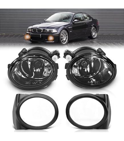 Nonuink Couvercles Phares Antibrouillard Pour Conduit D'air À Double Trou Pare-Chocs Avant 2 Pièces Pour B&MW E46 M3 2001 2002 2003 2004 2005 2006