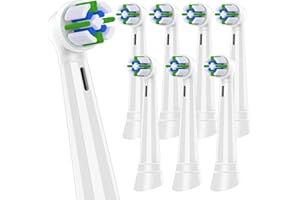 CALLYSONIC Brossette Compatibles avec Oral B iO，Compatible avec les Brosses à Dents électriques Oral-B io Série 2 3 4 5 6 7 8 9 10，Dureté Moyenne （8 Blanc）