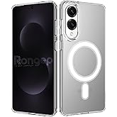 Rongep Samsung Galaxy S25 Edge i&ccedil;in Şeffaf Kılıf Mag-Clear G&uuml;&ccedil;l&uuml; Manyetikli [MagSafe ile Uyumlu] S25 Edge Koruyucu Sararmaya 