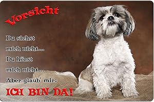 NANYUK +++ SHIH TZU - Metall WARNSCHILD Schild Hundeschild Sign - STZ 09 T2