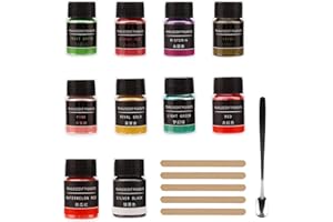 Nurila Farbe für Gießpulver 5g, Farbpigmente für Gießpulver, Mica pulver 10 Farben, Farbpigmente Gießpulver Farbe für Seifenfarbe, Kerzenherstellung, Schmuckherstellung, Badebomben, Kosmetischer