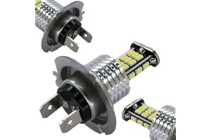 CYBER ONLINE SALES LTD H7 LED Headlight Bulbs – 30 SMD Super Bright 6000K White Light – Energy Efficient, Long-Lasting, and Easy to Install – Ideal for Cars, Motorcycles, and Off-Road Vehicles – Pack of 2