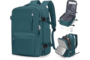 bergsalz Ryanair Vacuum Backpack, Hand Luggage 40 x 20 x 25, Airbag Backpack, Hand Luggage, Aeroplane, Vacuum Travel Backpack with Vacuum System for Men and Women, Peacock Blue, M