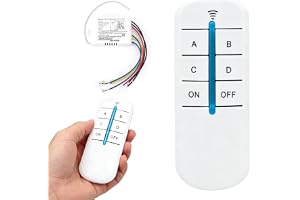 Uadme Brytare och fjärrkontroll - 4 sätt på/av 220 V digital trådlös vägglampa mottagare sändare fjärrkontroll brytare