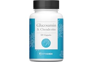 Phytochem Glucosamin und Chondroitin 180 Kapseln, hochdosiert, 2700 mg pro Tagesdosis, ohne Zusatzstoffe und laborgeprüft