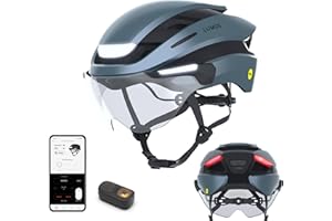 Lumos Ultra E-Bike Smart Helmet | NTA 8667 Certified | Front & Rear LED Lights | Retractable Face Shield | App Controlled | EBike, Scooter, Cycling, Bicycle | Adults, Men Women