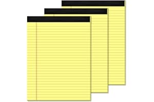 AIDUNMIS Yellow Legal Pads 8.5 x 11 Writing Pads Yellow Note Pads 8.5 x 11 Perforated Wide Ruled Lined Notepads Pads of Paper 3 Pack Yellow Pads 30 Sheets Per Notebook Legal Notepads for Office, Home, School