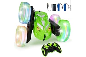 Cocopa Macchina Telecomandata per Bambini con Luce, Giochi Bambini 3 4 5 6 7 Anni, Regalo Bambino 4 5 6 7 8 9 Anni Maschio Giocattoli Natale Compleanno, 4WD RC Auto Radiocomandata 4x4 (Verde)