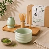 4l&uuml; Matcha Set Kase Kaşık Whisk Tutucu Bambu Whisk &Ccedil;ırpıcı ve Bambu Kaşık mt217