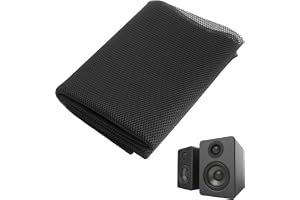 GZRXIOUS Akustiskt tyg HiFi spännmaterial nät skyddsduk högtalare tyg svart skyddsfodral för stereo ljud skyddsgaller nät skydd högtalartyg mesh 140 x 50 cm