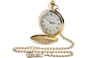 THE LUXURY VAULT Royal Navy Submariner Gold Crested Pocket Watch and Keyring Naval Ships Luxury Gift Set