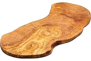 Erreke Tabla Cortar Cocina Madera Olivo, Tabla Madera Cocina, Tabla de Cortar de Madera de Olivo Grande, Tabla Cortar Cocina, Tabla Artesanal para Servir, Picar, Carne Barbacoa Queso Pan (51x26 cm)