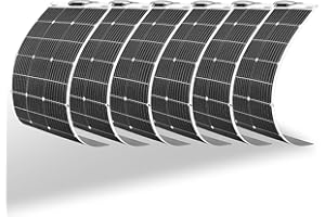 YINGGUANG 6 * 100W 18V Semi Flexible Solar Panel (600W) Mono Solar Módulo ideal para casas móviles, camping, glorieta, batería de coche de 12v, AGM, batería de gel, batería de ácido