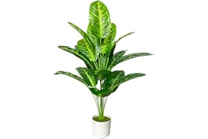 AIVORIUY Plantes Artificielles en Pots Fausse Plante Interieur Arbre Artificiel Verte Décoration pour Chambre à Coucher Cuisine Salon Salle de Bain Bureau Balcon (80cm Banane Tropical)