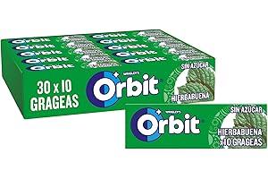 Orbit Chicles Sabor Hierbabuena - Paquete De 30 X 14 Gr - Total: Gr, 420 Gramo, 30 Unidades