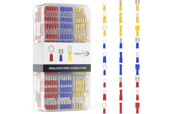 RedStar24 Kabelskotset 700 st. Flatstiftshylsor, Rundkontakter, Ringkabelskor & Stötanslutningar Sortiment 0,5-6,0mm²