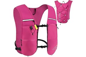 ONETOALL Chaleco Running Hombre Mujer, Ligero Mochila Hidratacion Trail Running, Mochila Running, Chaleco para Correr con Bolsa Agua 2L o Botella 500ml, Silbato y Reflectante para Correr Senderismo