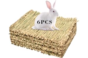 S SANGLE SOPFFY Grass mat for Rabbit Bunny Sangle Sopffy 6 Pcs,Rabbit Hay Mat,Small Animal Cages Hay Mat,Rabbit Grass Mat,Nesting and Toys for Guinea Pig Parrot Rabbit Bunny Hamster Chinchilla Squirrel