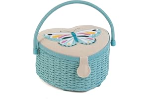 Hobby Gift Sewing Box, Medium, Heart, Appliqué, Flutterby