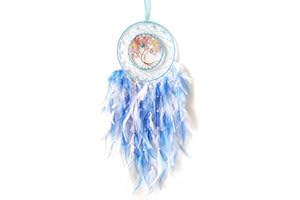 Donko Dream Catcher Tree of Life Dream Catchers for Bedroom Blue&White Feather Dream Catchers for Adult Dreamcatcher Wall Hanging Blessing GIfts