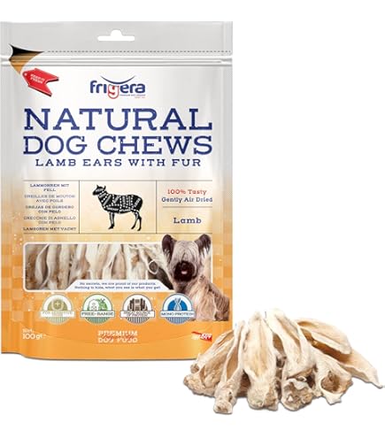 Natural Dog Treats Kauwstangen Hondensticks 15 cm voor Honden, 100% Natuurlijk Gedroogd Kauwen van Runderhoofdhuid, 5 stuks