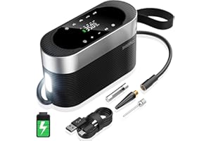 ShockFlo Luftkompressor Kompressor 12V DC, Elektrische Auto Luftpumpe mit 7800mAh Akku Luftpumpe, 150PSI Digitaler LED-Leuchte Kompressor, 5 Modi für Auto, Motorräder, Fahrrad, 35L/MIN
