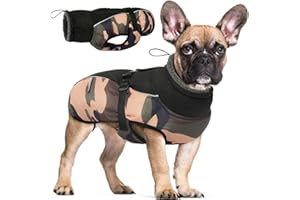 HJYOKUSO Manteau d'hiver pour Chien, Veste ImperméAble pour Chien, Veste d'hiver Chaude avec Doublure en Polaire, Manteau RéFlecteur Ajustable Et Confortable avec Trou pour Harnais pour Petits Et Moyens Chien