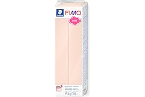 Staedtler Fimo Soft - Pasta modellante da cuocere al forno Blocco grande da 454 g, Colore: Rosa tenue