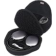 BOVKE Hard Carrying Case with Sleep Mode for Apple AirPods Max Wireless Over-Ear Headphones, AirPods Max Protective Portable Storage Bag with Mesh Pocket for Headphone Accessories, Black