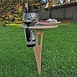 Glowjoy Outdoor Bistrotisch Garten Couchtisch,Faltbarer Wandtisch Outdoor Tragbar Wein Tisch Holz Picknicktisch,Leicht Zu Tra