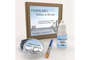 Fishing Reel Grease & Oil Set - Anglers Pack Lubrication Kit - Precision Lube & Brush, Compatible with all Fishing Reels - Front/Rear Drag, QD, Baitrunner, Multiplier - Streamstands